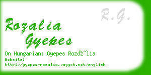 rozalia gyepes business card